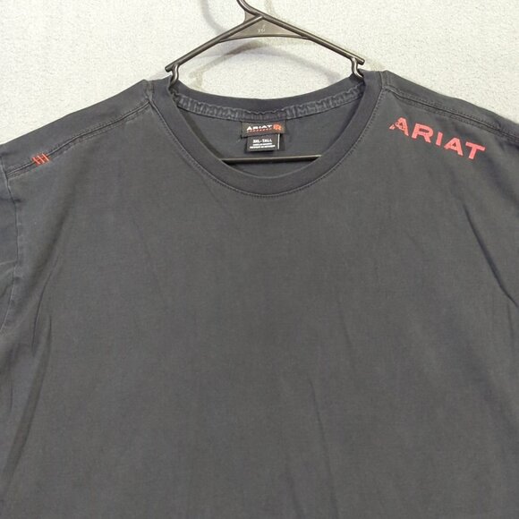 Ariat FR Shirt Mens 3XLT Tall Black Raising The Flag Logo Flame Resistant Welder - Picture 3 of 13